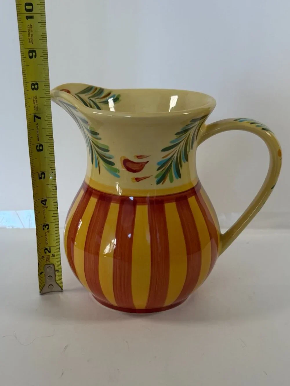 Southern Living at Home Gail Pittman Hand Painted Pitcher  - Siena
